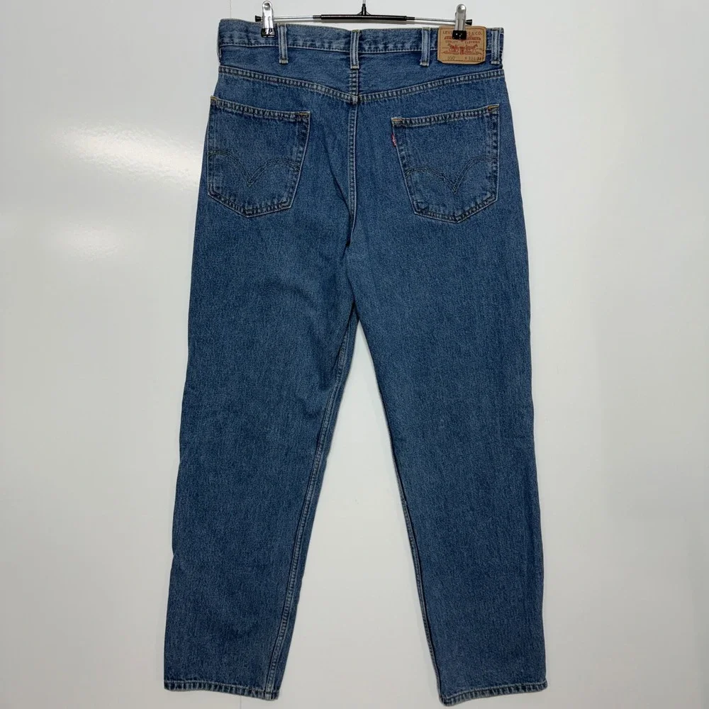 Levis 550 Jeans Mens Measures 37x34‎ Tag 38x34 Blue Relaxed Fit Tapered Workwear